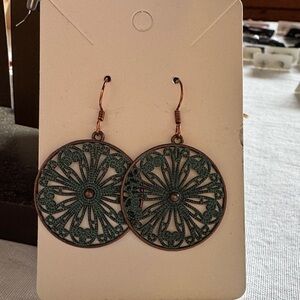 Round Filigree Earrings with Hook